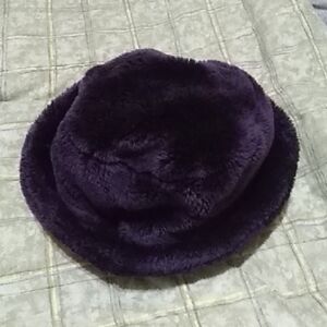 Elegant Purple Faux Fur Hat